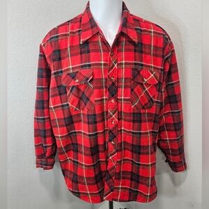 Saugatuck vintage men's button flannel 3XL